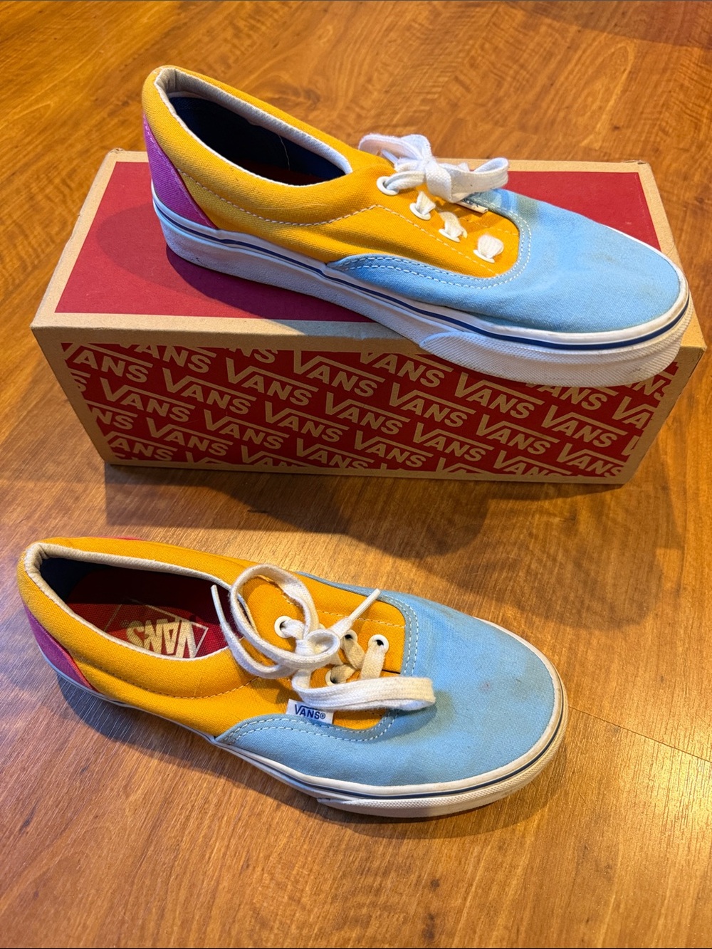 Vans Tri-Color Era Sneakers - Blue/Yellow/Pink